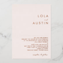 Moderno | Rosa Dourado Blush Tradicional Wedding R