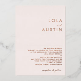 Moderno | Rosa Dourado Blush Tradicional Wedding R