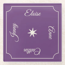 Moderno roxo caprichoso (nomes de amigos ou famili