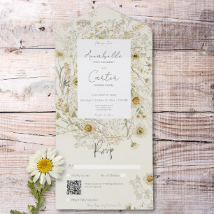 Moderno Russo Disias Secas Floral Código QR
