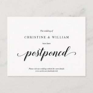 Moderno Rústico, Convite de Casamento Adiado