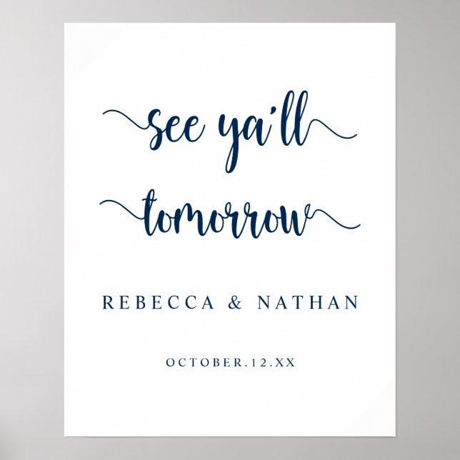 Moderno Rústico, Vejo todos amanhã Poster (Frente)