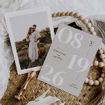 Moderno Salve a Data Foto do Cartão de Anúncio<br><div class="desc">Nosso mínimo e moderno salvamento da data do anúncio do casamento é a maneira perfeita de informar seus amigos e família do seu próximo casamento.</div>