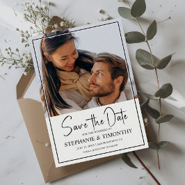 Moderno Salve O Cartão De Anúncio De Foto De Data