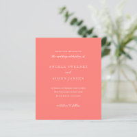 Moderno Salve o Dia de Casamento Coral Vibrante e