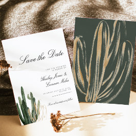 Moderno Saquaro Cactus Salve o Convite de Data