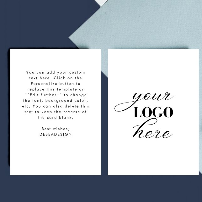 Moderno Simples Seu Logotipo / Foto Personalizada  (Criador carregado)