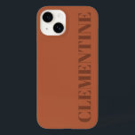 Moderno terracotta simples e minimamente personali<br><div class="desc">O terracotta moderno personalizou o mínimo de design de capa de telefone contemporânea.</div>