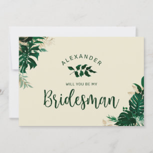 Moderno Tropical Seja Minha Proposta de Bridesman