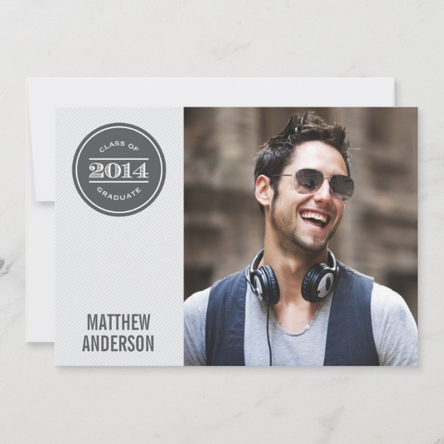 Moderno Vintage | Convite de Formatura de 2014 (Frente)