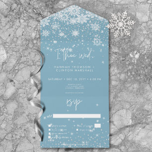 Moderno White Sparkle Snowflakes Janto Azul