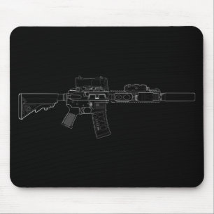Modificação 0 Mousepad preto de CQBR MK18