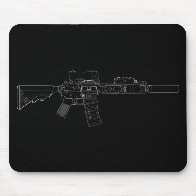 Modificação 0 Mousepad preto de CQBR MK18 (Frente)