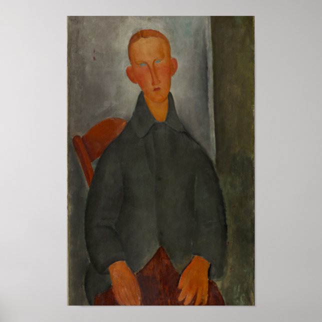 Modigliani Young Man Modern Art Impressão (Frente)