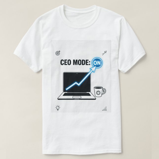 Modo CEO: LIGADO – Camiseta Mentalidade Empresaria (Frente do Design)