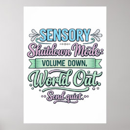 Modo de Desligamento Sensorial: Poster Autista Vol