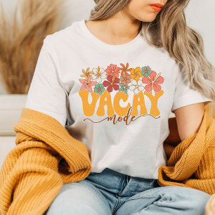 Modo de Férias Camisa Retro Flores Flores Camisa d