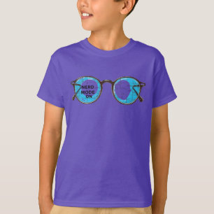 Modo de nerd Ligado - Design de Camisa T Divertida