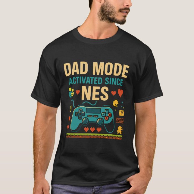 Modo de pai Ativado NES - Camiseta de Arte Retro G (Frente)