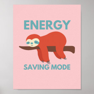 Modo de poupança de energia Poster engraçado