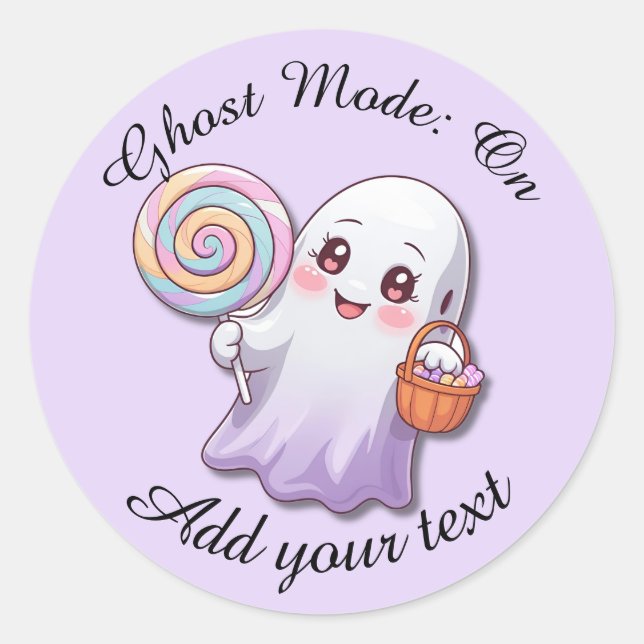 Modo Fantasma: Ativado – Adesivos de Fantasma de H (Frente)