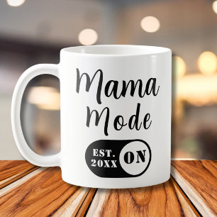 Modo Mamãe LIGADO, Caneca de Café Personalizada pa