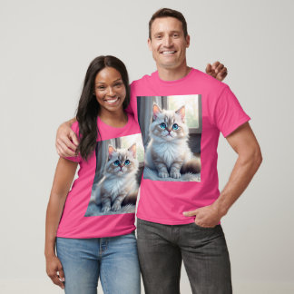 “Modo Miau Ativado – Camiseta Impressa com Gato Fo