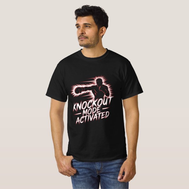 Modo Nocaute Ativado – Camiseta de Boxe Power (Frente Completa)