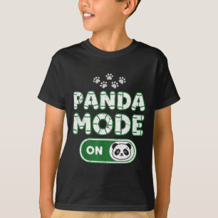 Modo Panda Ativado Camisa Divertida para Amante de