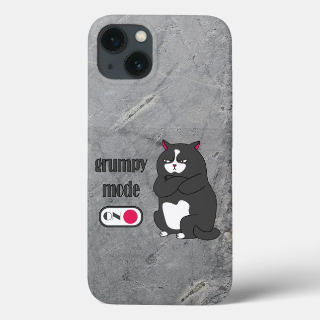 Modo rabugento em gato gordo engraçado (Verso)