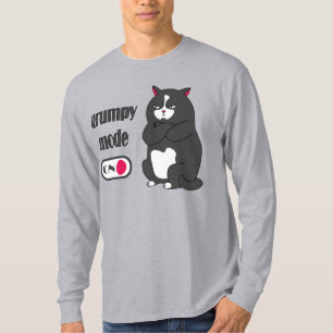 Modo rabugento em T-Shirt de gato gordo engraçado