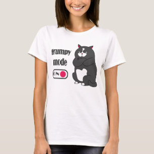 Modo rabugento em T-Shirt de gato gordo engraçado