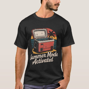 Modo Verão Ativado Camiseta Divertida de Férias Re
