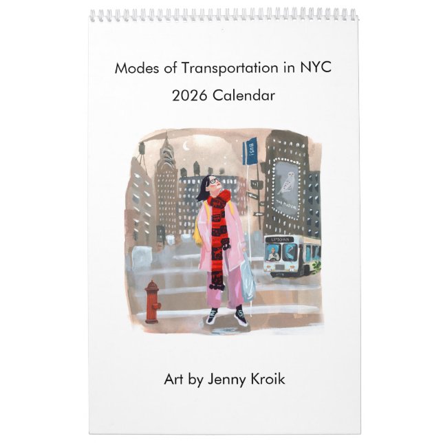 Modos de Transporte em NYC, Calendário de 2026 (Capa)
