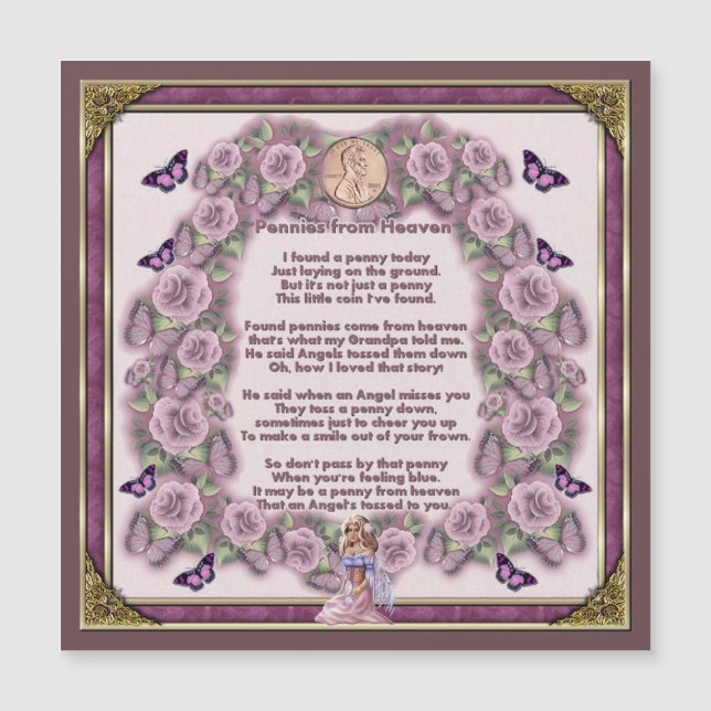 Moedas de um centavo do ímã do anjo do céu (Frente)