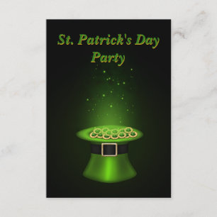 Moedas do chapéu do dia de St Patrick - cartão d