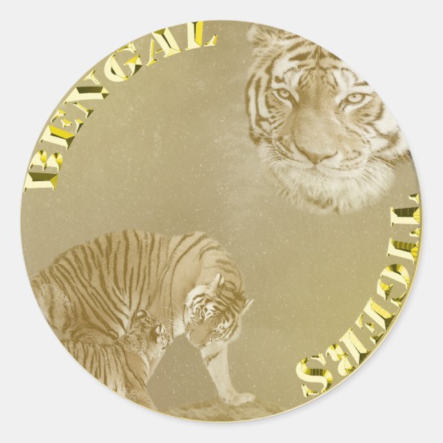 Moedas Douradas de Tigres de Bengala, Adesivos red (Frente)