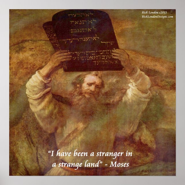 Moisés de Rembrandt e Poster de "Terra Estranha" (Frente)