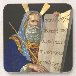 "Moisés e os Dez Mandamentos" porta copos de corti