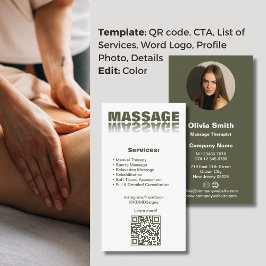 Moisés Green Massage Therapist Cartão de visita