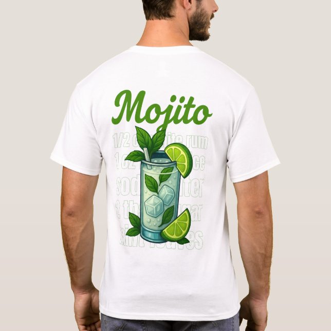 Mojito T-Shirt – Fresh Mint & Lime Cocktail (Verso)