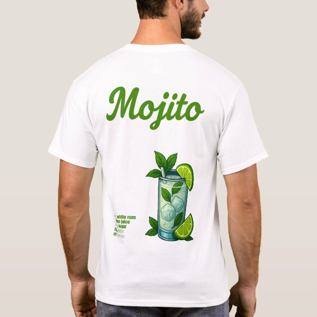 Mojito T-Shirt – Fresh Mint & Lime Cocktail (Verso)