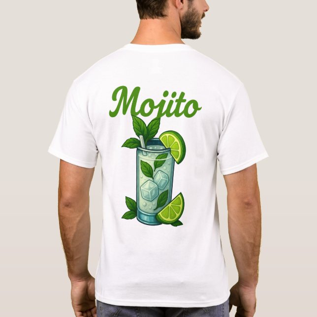 Mojito T-Shirt – Fresh Mint & Lime Cocktail (Verso)