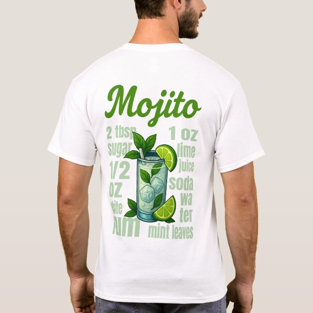 Mojito T-Shirt – Fresh Mint & Lime Cocktail (Verso)