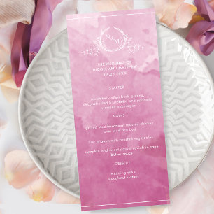 Mola Chic Cor de Água Rosa, Menu Casamento Monogra