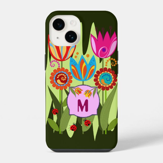 Mola de Primavera com tulipas monogramadas (Verso)
