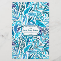 Mola Floral Azul De Sabão - Papel Folheto