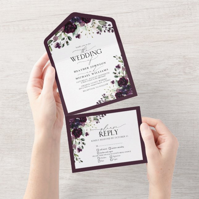 Mola Floral Elegante Púrpura Púrpura (Aba destacável)