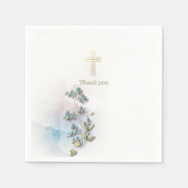 Molas de cor d'água e guardanapos de papel cruzado