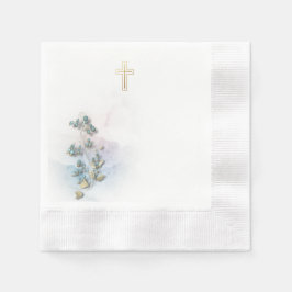 Molas de cor d'água e guardanapos de papel cruzado